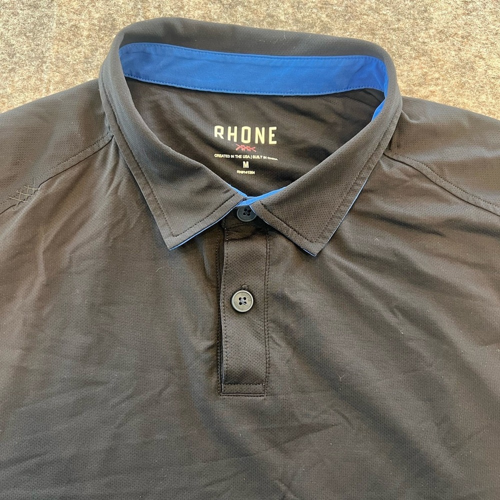 Rhône Men's Performance Polo Black Size M